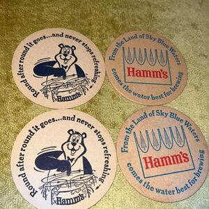 1960-1970 Hamm's Beer 3Â¾ inch coaster MN-HAM-4 Saint Paul, Minnesota